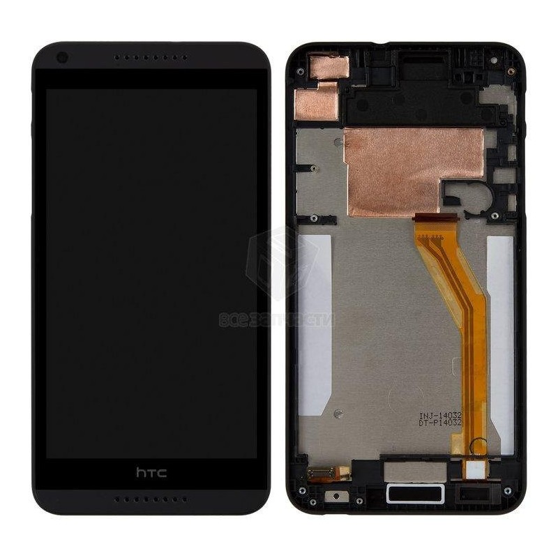 Ekranas HTC Desire 816 su lietimui jautriu stikliuku su remeliu juodas originalus (used Grade B)