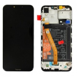 Ekranas Huawei Honor Play su lietimui jautriu stikliuku su remeliu ir baterija juodas originalus (se
