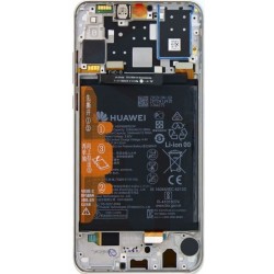 Ekranas Huawei P30 Lite 48MP su lietimui jautriu stikliuku ir remeliu ir baterija Breathing Crystal 