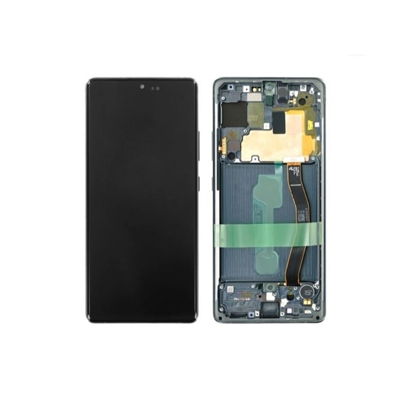 Ekranas Samsung G770F S10 Lite su lietimui jautriu stikliuku juodas originalus (service pack)