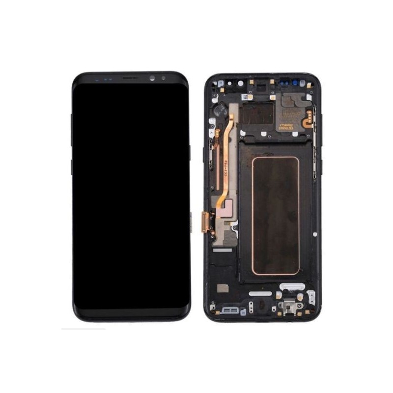 Ekranas Samsung G950F S8 su lietimui jautriu stikliuku juodas originalus (service pack)