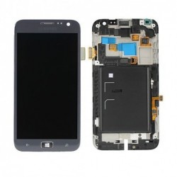 Ekranas Samsung i8750 Aktiv S su lietimui jautriu stikliuku su remeliu pilkas originalus (service pa