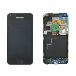 Ekranas Samsung i9070 Galaxy S Advance su lietimui jautriu stikliuku su remeliu juodas originalus (s