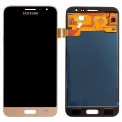 Ekranas Samsung J320F J3 2016 su lietimui jautriu stikliuku auksinis originalus (service pack)