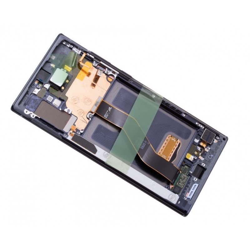 Ekranas Samsung N975 Note 10 Plus/N976 Note 10 Plus 5G su lietimui jautriu stikliuku ir remeliu juod