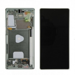 Ekranas Samsung N980F Note 20 su lietimui jautriu stikliuku ir remeliu zalias (Mystic Green) origina