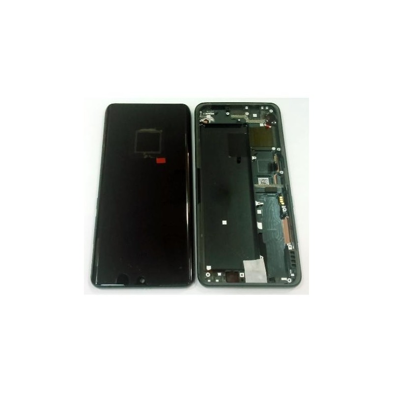 Ekranas Xiaomi Mi Note 10/Mi Note 10 Pro su lietimui jautriu stikliuku su remeliu juodas originalus 