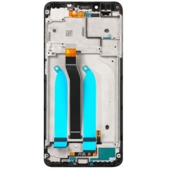 Ekranas Xiaomi Redmi 6/6A su lietimui jautriu stikliuku su remeliu juodas originalus (service pack)