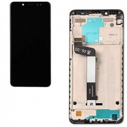 Ekranas Xiaomi Redmi Note 5 su lietimui jautriu stikliuku su remeliu juodas HQ