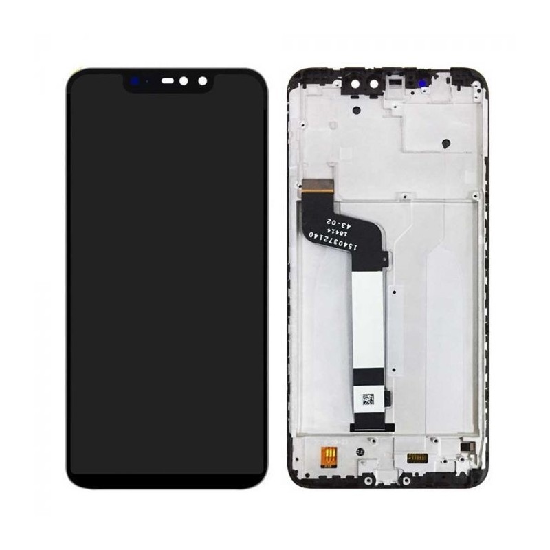 Ekranas Xiaomi Redmi Note 6 Pro su lietimui jautriu stikliuku su remeliu juodas originalus (service 