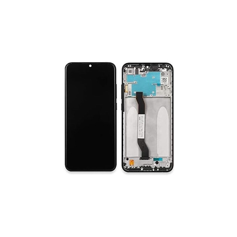 Ekranas Xiaomi Redmi Note 8T su lietimui jautriu stikliuku su remeliu juodas originalus (service pac