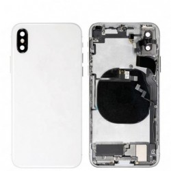 Galinis dangtelis iPhone X baltas pilnas su sleifais ir baterija (used Grade B)