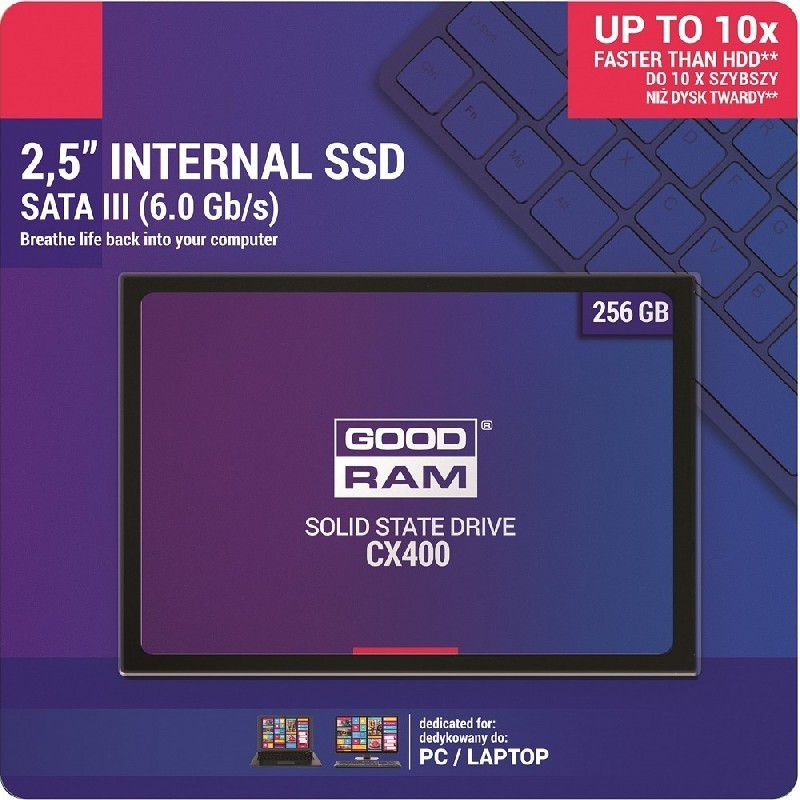 Kietasis diskas SSD GOODRAM CX400 256GB (6.0Gb / s) SATAlll 2,5