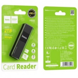 Korteliu skaitytuvas HOCO HB20 (microSD,SD, USB 3.0) juodas