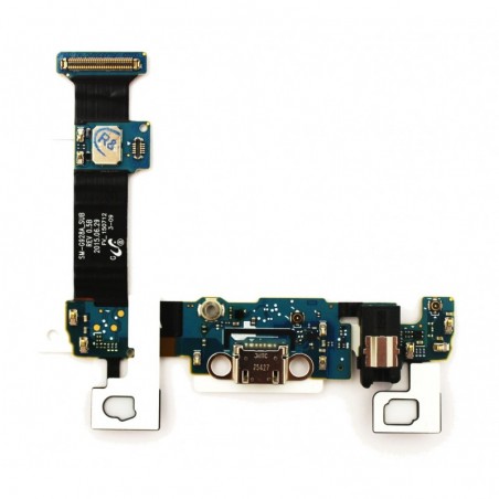 Lankscioji jungtis Samsung G928 S6 Edge Plus su ikrovimo kontaktu, mikrofonu, ausiniu lizdu ir funkc