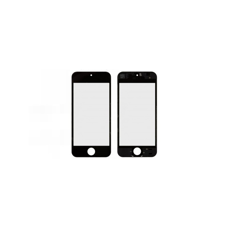 LCD stikliukas Apple iPhone 5S/SE su remeliu ir OCA juodas ORG (v2B)