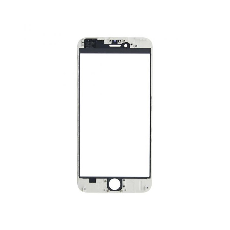 LCD stikliukas Apple iPhone 6 Plus su remeliu ir OCA baltas ORG (v2)
