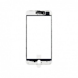 LCD stikliukas Apple iPhone 7 Plus su remeliu ir OCA baltas su laikikliais ORG (v2)