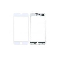 LCD stikliukas Apple iPhone 8 Plus su remeliu ir OCA baltas ORG (v2)