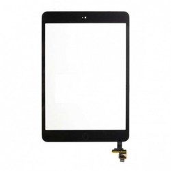 Lietimui jautrus stikliukas iPad mini/mini 2 juodas su home mygtuku, laikikliais ir IC HQ