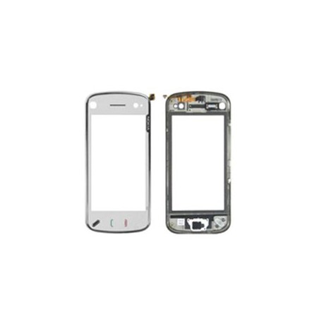 Lietimui jautrus stikliukas Nokia N97 mini su remeliu baltas