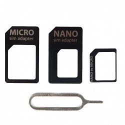 NanoSIM ir MicroSIM korteliu adapteriu komplektas