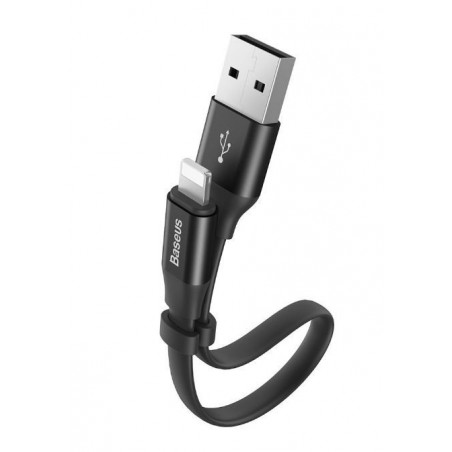 USB kabelis Baseus lightning 0.23m (2A) juodas