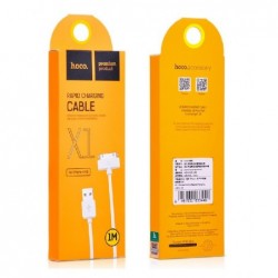 USB kabelis HOCO X1 Rapid iPhone 3G/3GS/4G/4S/iPod/iPad 1m baltas