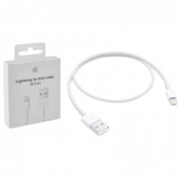 USB kabelis originalus iPhone 5/6/7/8/X/11 "lightning" (0.5M) (A1511) pakuoteje