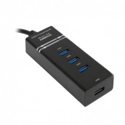 USB sakotuvas OMEGA 4xPort USB juodas (USB 3.0)
