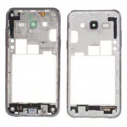 Vidinis korpusas Samsung J500 J5 2015 pilkas (juodas) su zumeriu ir soniniais mygtukais originalus (