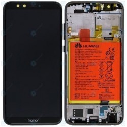 Ekranas Huawei Honor 9 Lite su lietimui jautriu stikliuku su remeliu ir baterija juodas originalus (service pack)