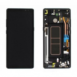 Ekranas Samsung N950F Note 8 su lietimui jautriu stikliuku ir remeliu juodas originalus (service pack)