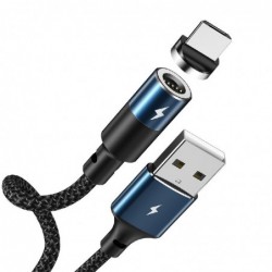 USB kabelis REMAX Magnetic microUSB 1.2m (3A) juodas