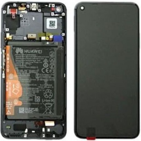 Ekranas Huawei Honor 20 su lietimui jautriu stikliuku su remeliu ir baterija juodas originalus (service pack)