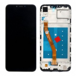 Ekranas Huawei Honor Play su lietimui jautriu stikliuku su remeliu juodas originalus (used Grade B)