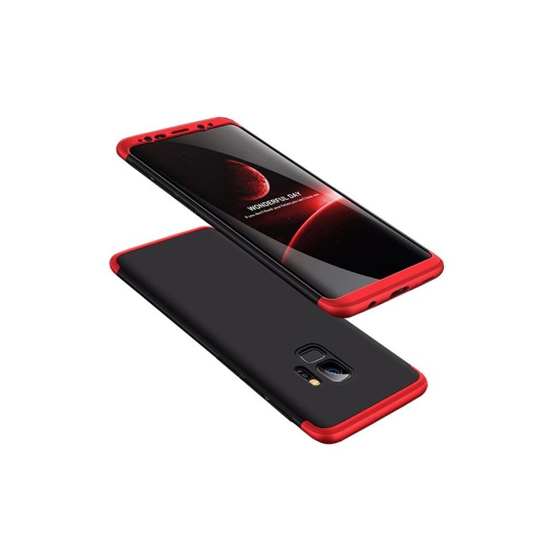 Dėklas GKK 360 Protection Case Front and Back Samsung Galaxy S9 G960 juodas raudonas