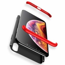 Dėklas GKK 360 Protection Case Front and Back iPhone X juodas raudonas