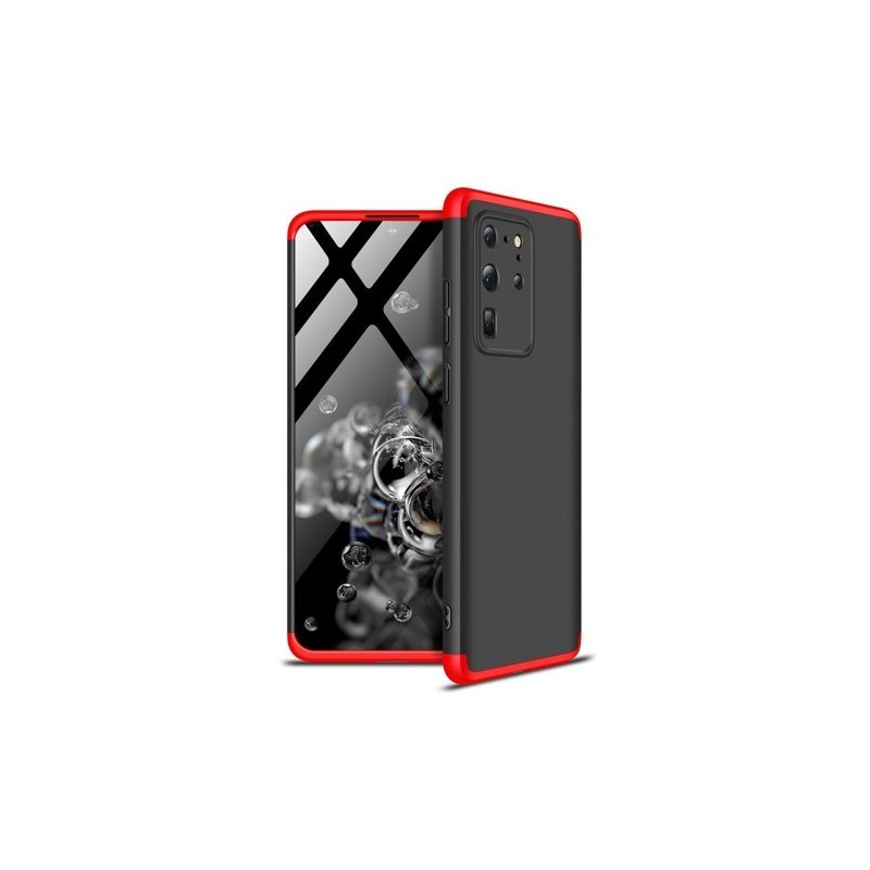 Dėklas GKK 360 Protection Case Front and Back Samsung Galaxy S20 Ultra G988 juodas raudonas