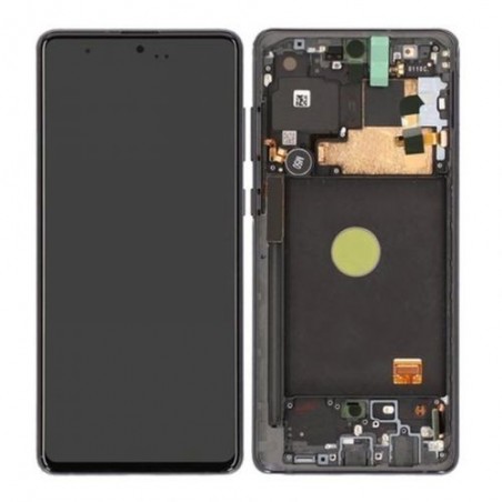 Ekranas Samsung N770F Note 10 Lite su lietimui jautriu stikliuku ir remeliu juodas originalus (service pack)