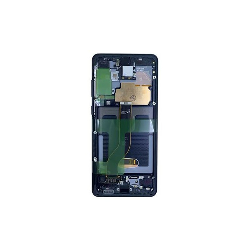 Ekranas Samsung G985F/G986F S20 Plus su lietimui jautriu stikliuku ir remeliu juodas originalus (service pack)