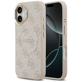GUESS dėklas telefonui IPHONE 17, suderinamas su MagSafe GUHMP17SP4MSEGCP (PU 4G su Classic), rožinis