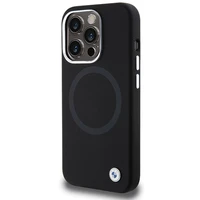 BMW parašo skystas silikonas Magnetinis dėklas telefonui iPhone 15 Pro - juodas