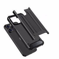 iPhone 15 Pro Max Hybrid Armor dėklas - juodas