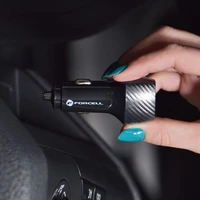 FORCELL F-ENERGY Carbon CC50-2A automobilinis įkroviklis 2 x USB A QC3.0 3A 36W juodas