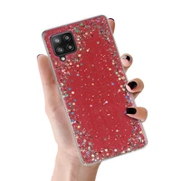 Brilliant skaidrus dėklas telefonui Samsung Galaxy A42 5G raudonas