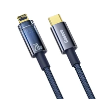 Baseus CATS000003 Lightning - USB-C kabelis 20W 480Mb/s 1m - mėlynas