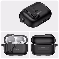 Tech-Protect Slim Hook dėklas su karabinu, skirtas Apple AirPods Pro 1 / 2 – juodas