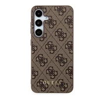 Guess 4G Metal Gold Logo dėklas telefonui Samsung Galaxy A35 - rudas