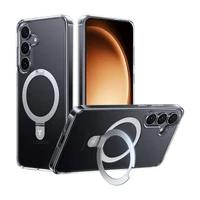 Torras Ostand Series dėklas telefonui Samsung S25 (skaidrus)